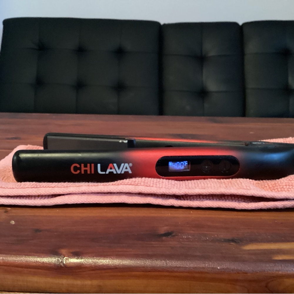 CHI Lava Hair Straightener in Mini Black and Red